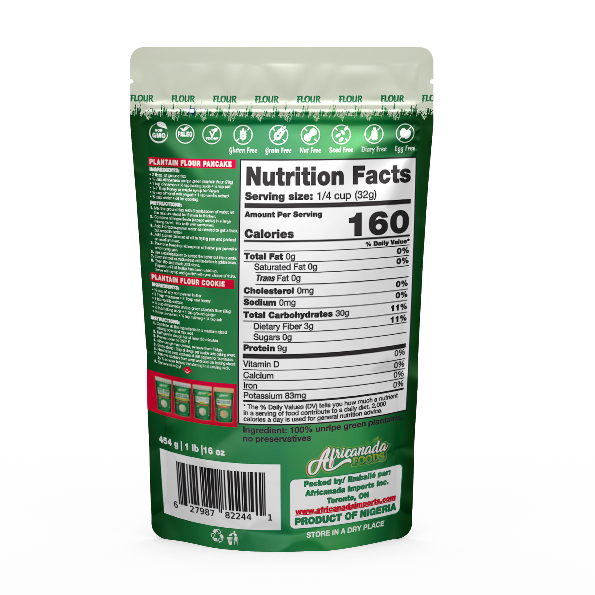 Unripe Green Plantain Flour